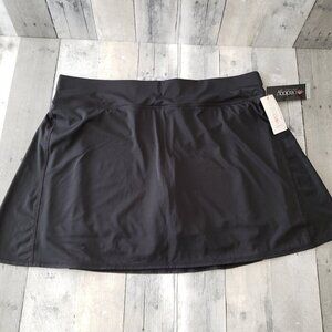 NWT - Ideology Black Womens Plus Zip-Pocket Athletic Skorts – Size 2X